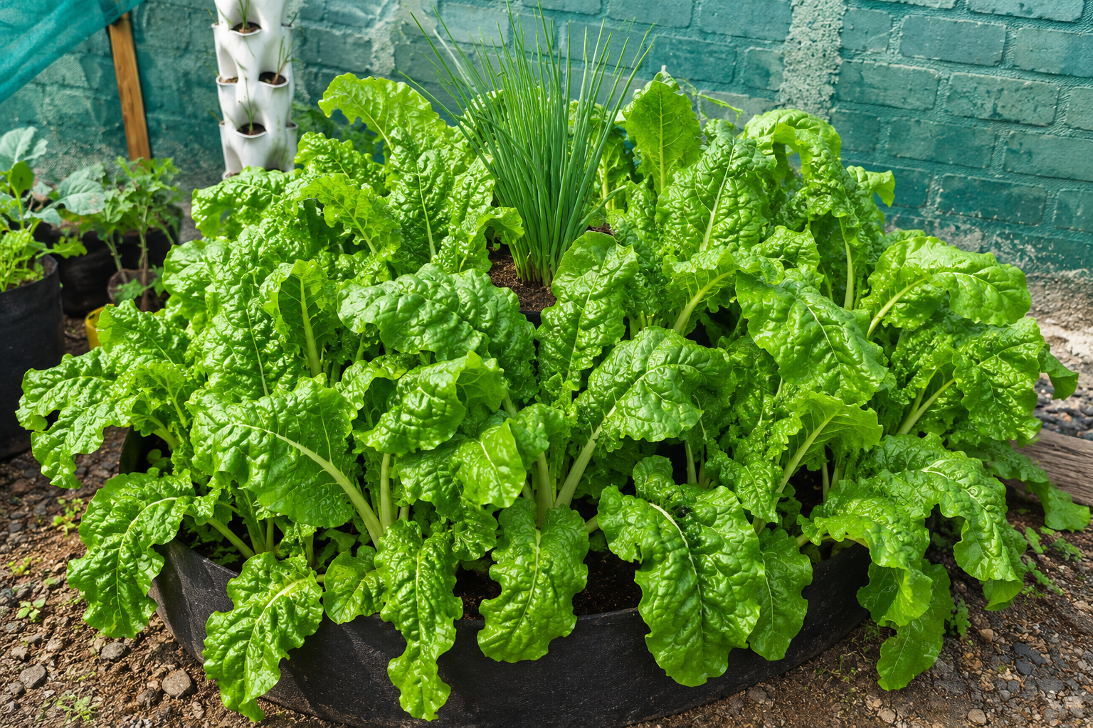 Multistorey garden close up